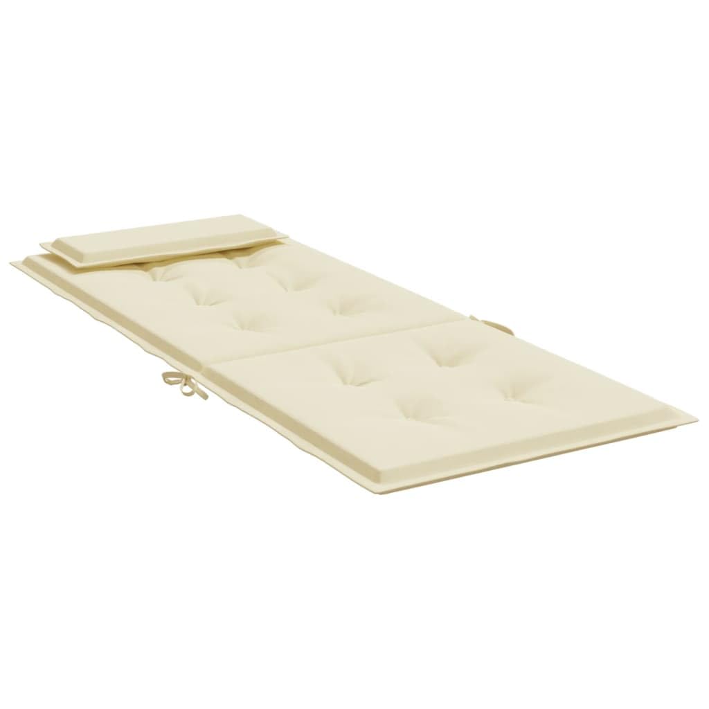ZEYUAN Cojines de Silla Respaldo Alto 4 uds Tela Oxford Color Crema, Cojines para Butacas De Jardin, Cojines Sillas Cocina, Cojines para Sillas De Terraza, Cojin Silla Exterior