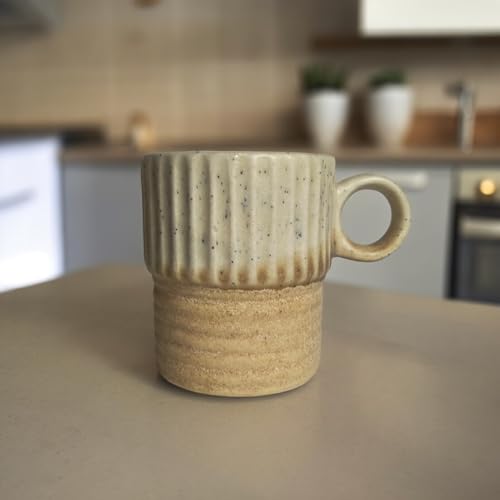 Image of ArtyCera Ceramic Butterscotch Coffee Mug, 330 ml, Handmade (2)