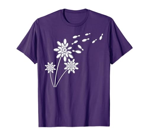 Bowling Shirts For Women Girls Kids Bowling Dandelion T-Shirt