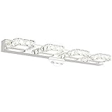 Aipsun 24.4 Inch Crystal Vanity Lights Modern LED Vanity Lights for Bathroom Lighting Fixtures...