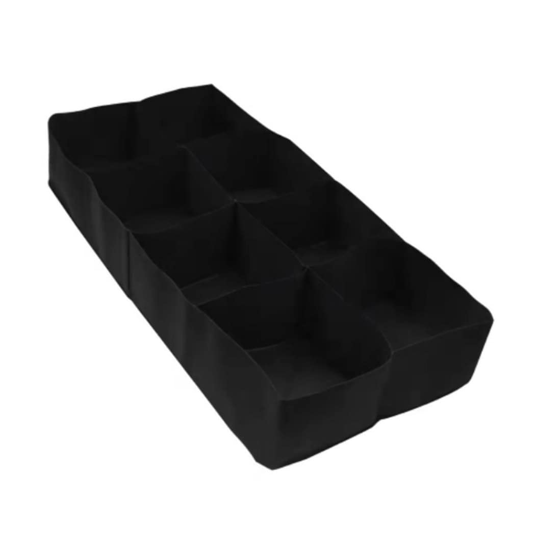 Bolsas de cultivo de plantas, camas de cultivo de tela, bolsas rectangulares, macetas de tomate y patatas transpirables para plantas vegetales al aire libre, flores (negro) Bolsa de plántulas