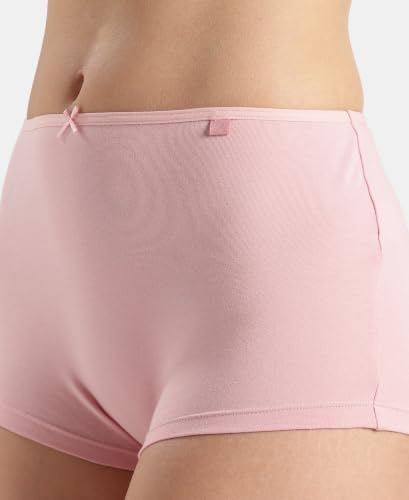 Image of Jockey SS04 Women High Coverage Super Combed Cotton Elastane Stretch Boy Leg (Pack of 2)