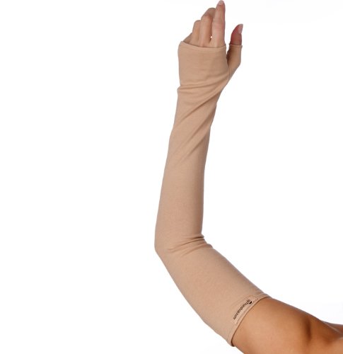 UPF Sun Shop Women's 50 Extra-Long Sun Sleeves One Size Nude