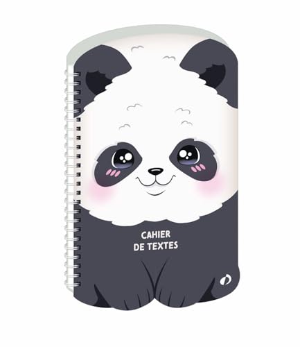 QUO VADIS - Cahier de textes - Spiralé - Français - Kawaii - Multicolore - Journalier - 15x21 cm - Papier Clairefontaine blanc - Fabrication française