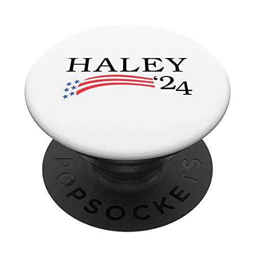 Vote Nikki Haley Campaign 47th President 2024 First Woman PopSockets Swappable PopGrip, Black