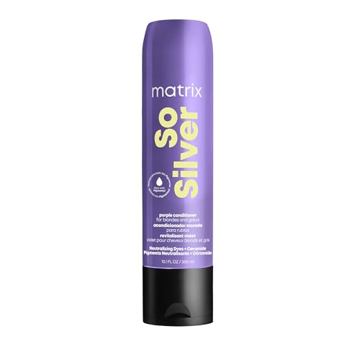 Matrix, Balsamo Anti-Giallo con Pigmenti, Per Capelli Biondi con Schiariture, Azione Tonalizzante e Nutriente, Capelli Luminosi e Forti, Con Pigmenti Calibrati e Ceramide, So Silver, 300 ml