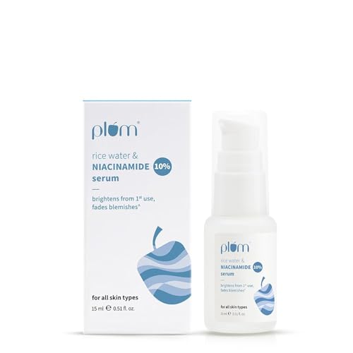 Plum 10% Niacinamide Serum with Rice Water | Provides Clear, Glow...