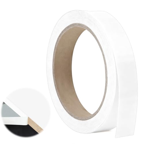 Cinta de borde blanca 20mm x 10m | Cinta de melamina preencolada para armarios de cocina, muebles y reparación de escritorios | Cinta adhesiva DIY sin necesidad de plancha, fácil aplicación