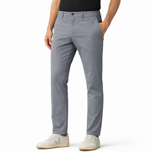 Image of Men's Casual Regular Fit Cotton Pants | Chinos | Trousers