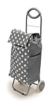 BIOS Living Wheeled Shopping Trolley, Foldable Shopping Cart, Dolly, Utility Cart, Rolling Cart, Grocery Cart, Travel Cart, Lightweight, Portable, Side Pocket, Durable