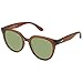 SOJOS Trendy Cat Eye Round Polarized Sunglasses for Women Fashion UV Protection Sunnies Sunglasses SJ2175, Mocha Brown Frame/Light Green Lens