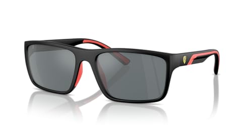 Scuderia Ferrari 0FZ6003U Sunglasses, Black Matte/Grey Mirrored Black, 59 mm2