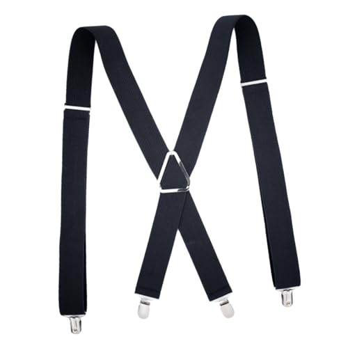 SHERCHPRY 1Pc Men Adjustable X Shape Suspenders Heavy Duty Elastic Braces with Strong Clips for Pants Classic for Stylish and Comfortable Wear