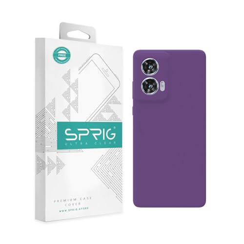 Image of SPRIG Compatible with Moto G96 Premium SilkTone Back Cover Drop Tested Shock Proof Mobile Case for Men, Women, Boys and Girls with Camera Protection (Purple)