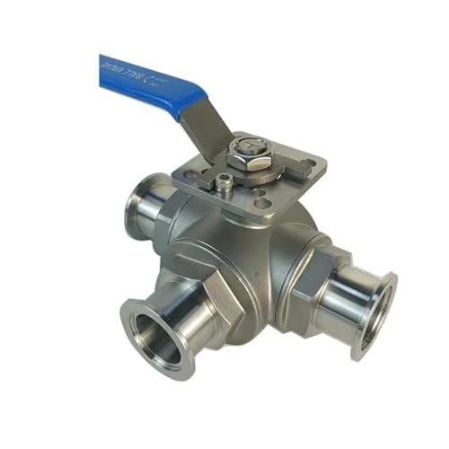 Vanne à boisseau sphérique trois voies KF50 en acier inoxydable