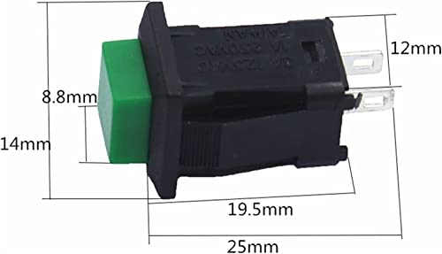 DS-429 NO interrupteur de réinitialisation momentané et DS-431 carré 3A - 3
