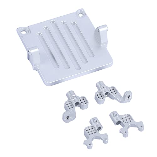 RZXYL Aluminum Adjustable Shock Towers Mount Set for 1 24 Axial SCX24 AXI90081 AXI00001 RC Crawler Upgrades (Silver)