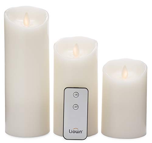 Raz Imports Push Flame Ivory Pillar Candles with Remote, Set of 32C - Flameless Lighting Accent and Decorative Light Source - Flickering Scented Candles for Garden, Patio, Bathroom and Living Room