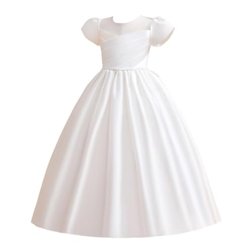 Dressy Daisy Girls\' White Communion Dress Flower Girl Gown for Wedding Guest Pageant Special Occasion Size 14 - Thumbnail 4