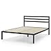 ZINUS Mia Metal Platform Bed Frame with Headboard, Wood Slat Support, No Box Spring Needed, Easy Assembly, Twin ,Black