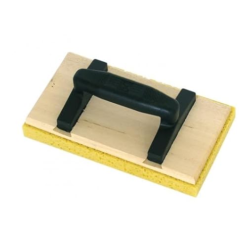 Taloche bois,semelle moisse jaune de dimensions 14x25cm poignée ovale ergonomique MONDELIN 314167 Cover