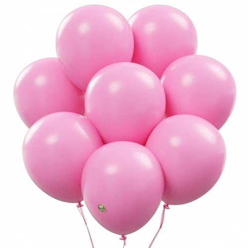 Image of AFTERLOON Biodegradable Balloons 24 pcs Pink 12 Inch, Natural Rubber Latex Plastic-Free Alternative Matte Color Durable Thickened Extra Strong Helium Float, ballon baloon Globos Decor De Fiestas Kids