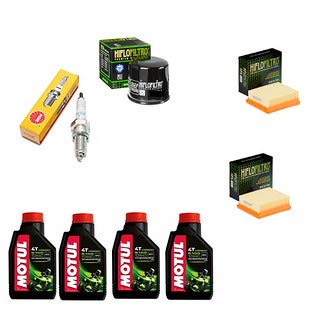 KIT TAGLIANDO CANDELA NGK FILTRO OLIO ARIA HIFLO + OLIO MOTORE MOTUL...