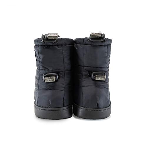 Stonz Cute Winter Boots For Babies/Toddlers - Warm Water Resistant Puffer Booties, Adjustable Straps For Baby Boys/Girls, Non-Slip Rubber Sole, Insulated Lining, Black Size 6 Toddler, Fits 2-3Yrs #TOP2