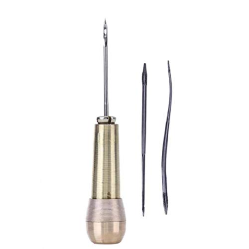 Zapatos de cuero de la lona de la lezna de la mano de costura zapatos de la forma cónica de marroquinería de coser reparación de la lancha Tool Kit de herramientas de cuero aguja de coser Supplie