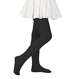 Durio Strumpfhose Mädchen Elastisch Babystrumpfhose Ballettstrumpfhose Tanzstrumpfhose Anti-Rutsch Schwarz 6-9 Jahre (Tag Size L)