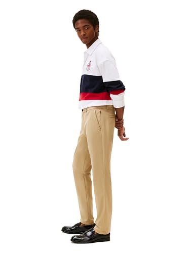 Image of Tommy Hilfiger Men's Casual Moisture Wicking Wrinkle Resistant Stretch Performance Pants in Straight Fit