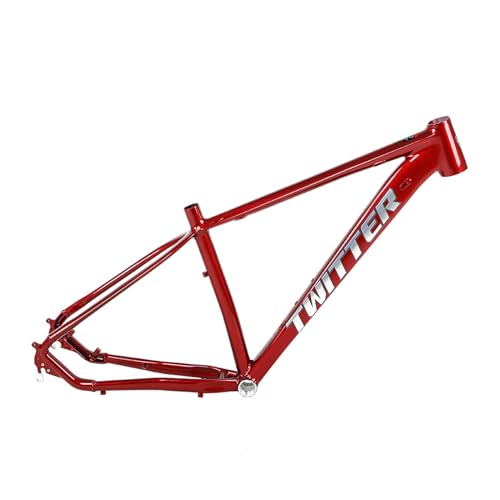 MirOdo Mountain Bike Frames 27.5/29er Aluminum Alloy Hardtail Bike Frame 15/17/19”Quick Release 135mm Internal Routing BB 68mm Disc Brake XC Mountain Bike Frame(Color:Red,Size:27.5/29
