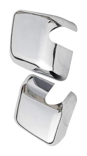 Carcasas Espejo Retrovisor Para J&eep Para W&rangler Para J&L 2018-2022 Espejo Retrovisor Coche Cubierta Decorativa ABS Fibra Carbono Adhesivo Protector Tapa Lateral Carcasa(2pcs Silver)