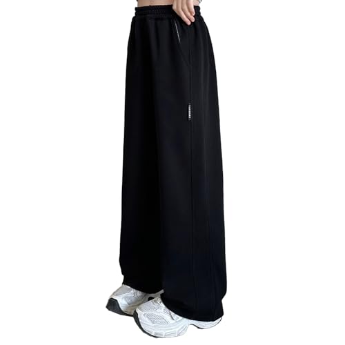 Baggy Sweatpants for Teen Girls Oversized Wide Leg Loose Sweat Pants Elastic Waist Drawstring Athletic Casual Joggers