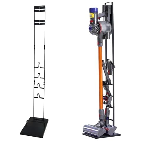 IZSOHHOME Vacuum Stand for Dyson,Vacuum Accessories Stable Metal Storage Bracket Holder for Dyson Handheld V15 V11 V10 V8 V7 V6 Cordless,DC30 DC31 DC34 DC35 DC58 DC59 DC62 DC74(Black) … Cover