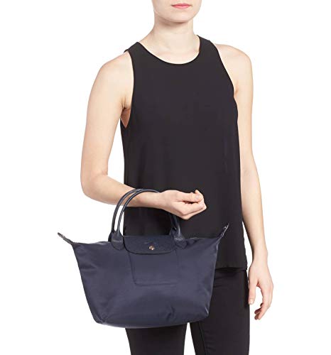 Longchamp Small Le Pliage Neo Nylon Top Handle Bag Navy