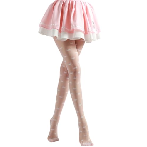 Image of Sahabowi Women Sheer Tights, High Waist Pantyhose, Vintage Control Top Stockings(Patterns Colourful), Pantyhose5