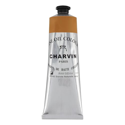 Charvin Extra Fine Oil Paint 150 mL Tube Raw Sienna – Professional Artist Oil Color, Archival Quality, Smooth Finish, Nature-Inspired Tone