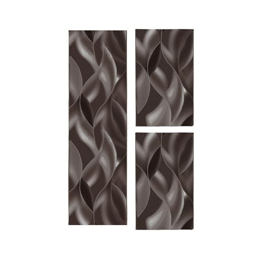 Carpetsale24 Bettumrandung Schlafzimmer 3 teilig Kurzflor Teppich Braun...