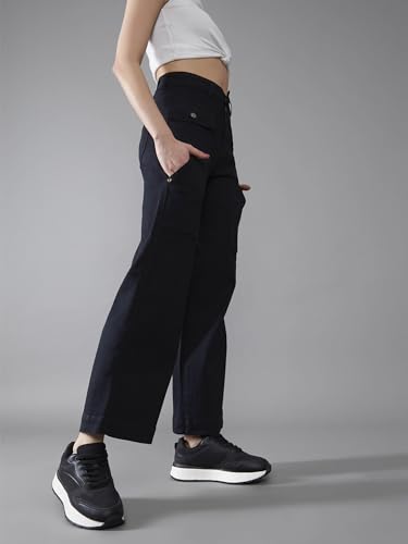 Image of Miss Chase Women's Wide-Leg High-Rise Regular-Length Stretchable Shaping Denim Jeans