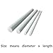 10pcs White Glass Fiber Rods 500mm Long, Solid Fiberglass Bars Flexible Poles for Industrial(1x500mm)