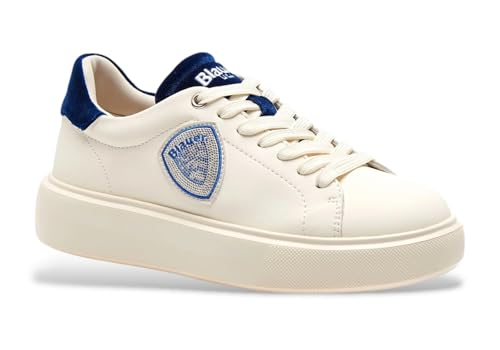 Blauer U.S.A. Venus - Zapatillas de plataforma para mujer, Cream Royal Velours, 38 EU