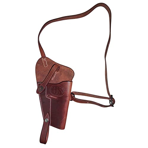 warreplica US WWII M3 Schulterholster aus braunem Leder - Mittelbraun - Reproduktion Cover
