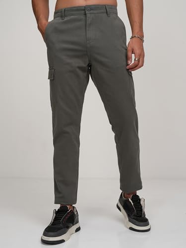 Image of Highlander Men's Tapered Fit | Cargo Trousers | Sleek & Functional | Utility Pockets | Trouser for Men | Men Trousers