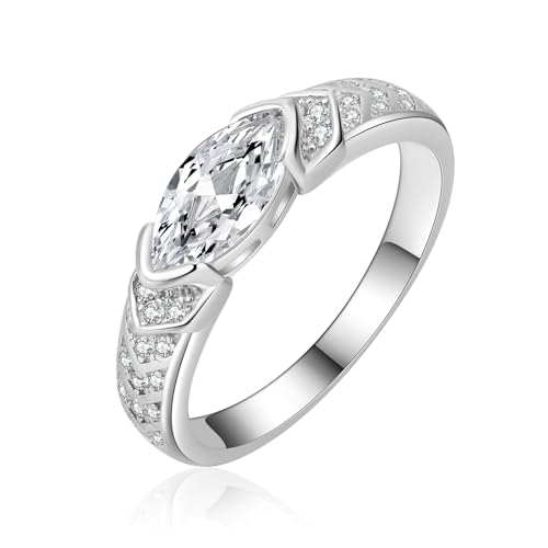 Moissanite Engagement Ring Marquise Cut 1 Carat Moissanite D Color VVS1 S925 Sterling Silver Eye of Horus Ring Promise Women's Wedding Ring Certificate2
