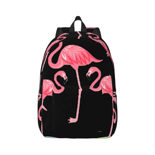 Sac à dos flamants roses KoNsev Noir S pour école et loisirs