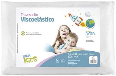 Travesseiro para Criança Nasa Infantil Kids Viscoelástico Anatomi...
