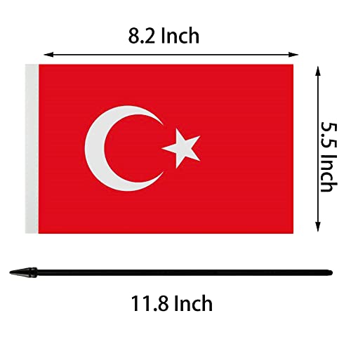 Us American & Turkey Friendship Table Flag, Usa &Turk Desk Flag, Turk Flags For Room Display,American & Turkey Twin Desk Flag Set- Miniature Usa , Turkey Combination Flag #TOP3