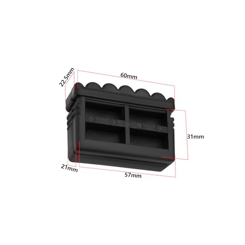 eMagTech 8 peças 57 mm x 21 mm tapete de substituição de borracha antiderrapante para pés de escada