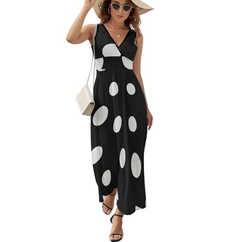 Robe sans manches en cuir marron et col V pour femme : look d'été chic